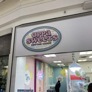 the entrance to the store