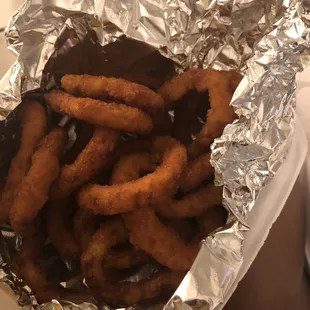 Dry onion rings