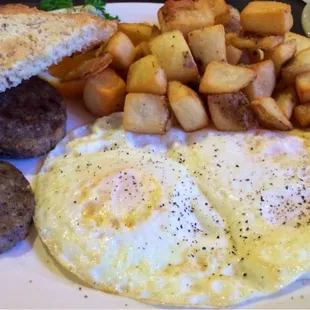 Sunday Breakfast at a pizza place. Who knew?  Hard to find a breakfast place on the island that opens at 7am.