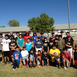 Some O.P.T. Baseball players active in the community. O.P.T. Is a director of a California based non profit "Going to Bat"