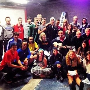 Family sleepover at the new O.P.T. The night before we leave for Peru!