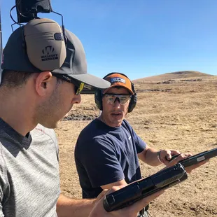 One on one work during a private pistol session.