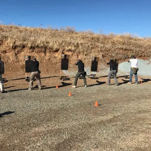 A class getting reps on real world combat drills.
