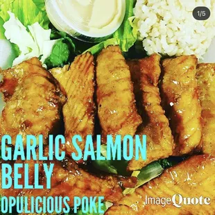 GARLIC SALMON BELLY