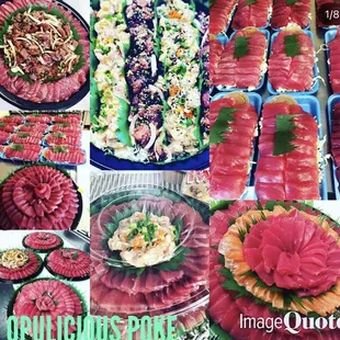 POKE &amp; SASHIMI PLATTERS
