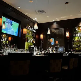 the bar area