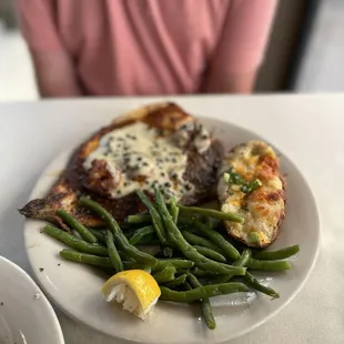 a plate of food on a table