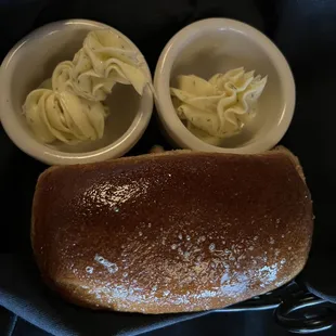 Amazing fresh baked bread with fancy butter.