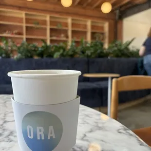  cup of coffee on a table