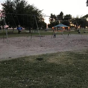 Big kid swings and baby swings