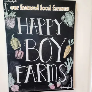 happy boy farms sign