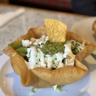 Taco Salad with Fish (Red Snapper)