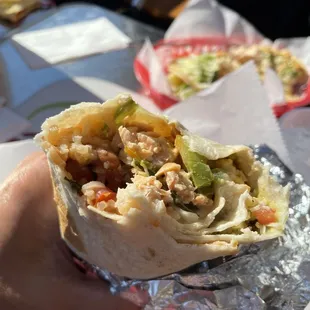 Salmon burrito was awesome!