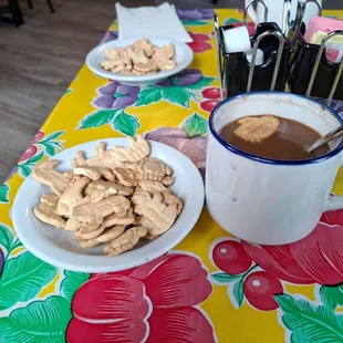 We come here for the Mexican coffee.  3