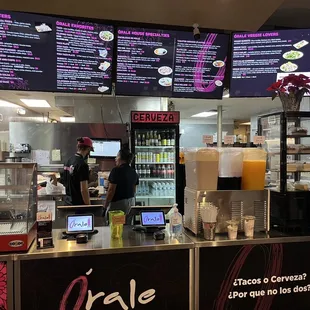 Menu &amp; Register Area