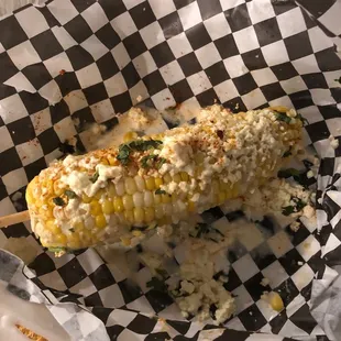 Spicy elote! Must try!