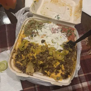 Super nachos carne asada