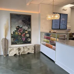 the interior of a coffee shop