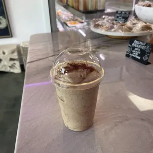 a cup of iced coffee