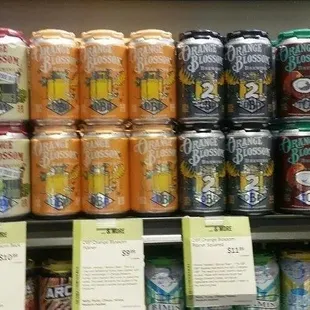 cans of orange blossom