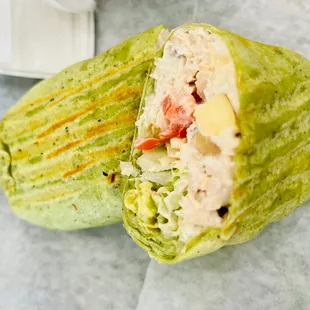 a chicken salad wrap