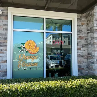the front of the restaurant