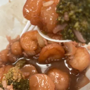This is NOT sweet and pungent shrimp.  $18- Do not order!