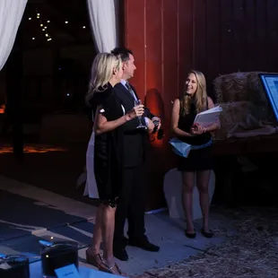 Danielle coordinating wedding day.