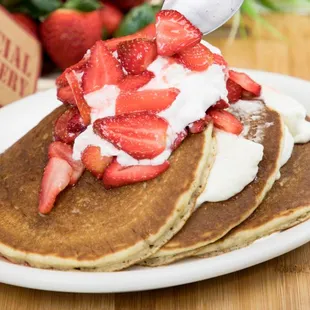 Strawberry Cream Cheese Pancakes (February Pancake of the Month)