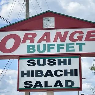 sign for sushi hibach salad