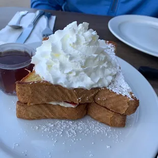 Stuffed strawberries french toast