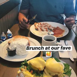 Veggie Benedict, Strawberry Stuffed French Toast &amp; Country Fried Chicken! ALLL AMAZING!