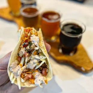 Beer Flight &amp; Tacos