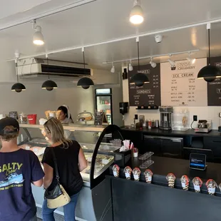 customers at the counter