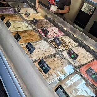 Great variety of in-house made ice cream