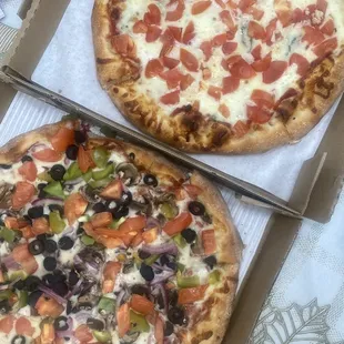 Veggie Pizza &amp; Margarita Pizza