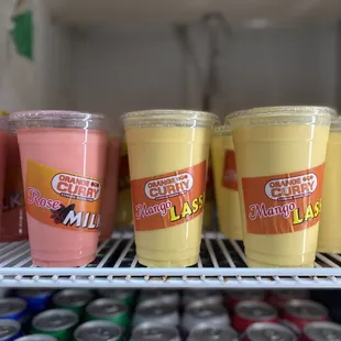 Mango lassi &amp; rosé milk (vegan)