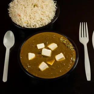 Palak paneer (saag paneer)