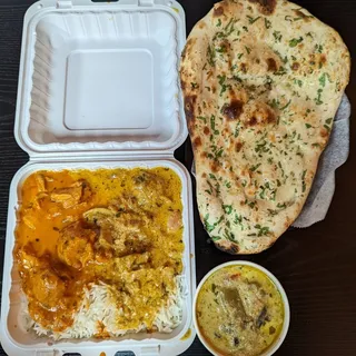 3 Item Combo (all combo served with rice and naan add garlic naan.075 extra)