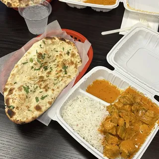 1 Item Combo (all combo served with rice and naan add garlic naan.075 extra)