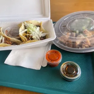 The tacos had a teriyaki flavor that was different but so good.