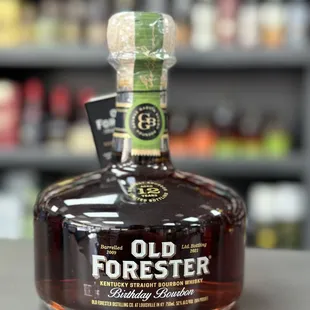 a bottle of old forester