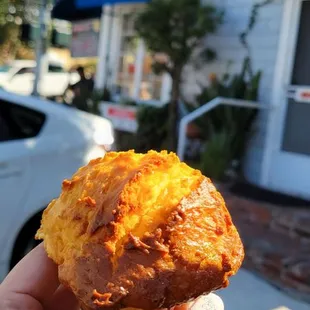 Orange muffin made with fresh orange juice