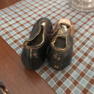 Some little baby shoes.