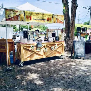 a fruit stand with a variety of fruits