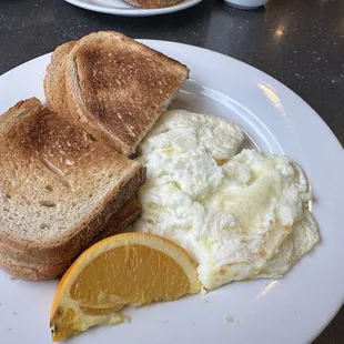 Egg whites and toast
