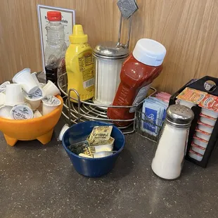 Full set of condiments