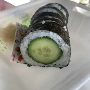 Interesting way they make their cucumber roll