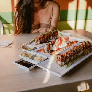 9 Month Later Roll, Sunrise Roll, Fire Cracker Roll!