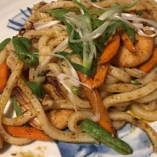 Spicy Seafood Udon Pasta